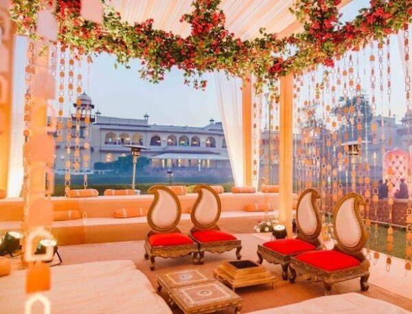 Mandap setup