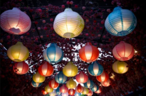 Multicolour Paper lantern